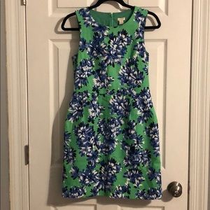 J. Crew Factory Sleeveless Printed Sheath Dress